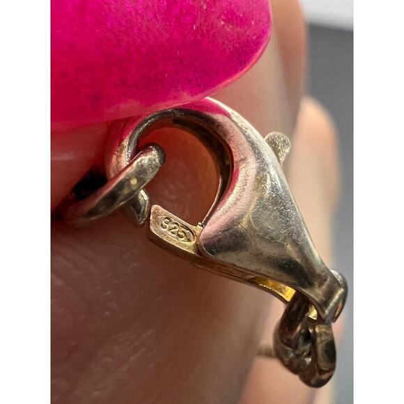 Silver Cultured Pearl With Gold Over 925 sterling silver Necklace - Picture 11 of 11